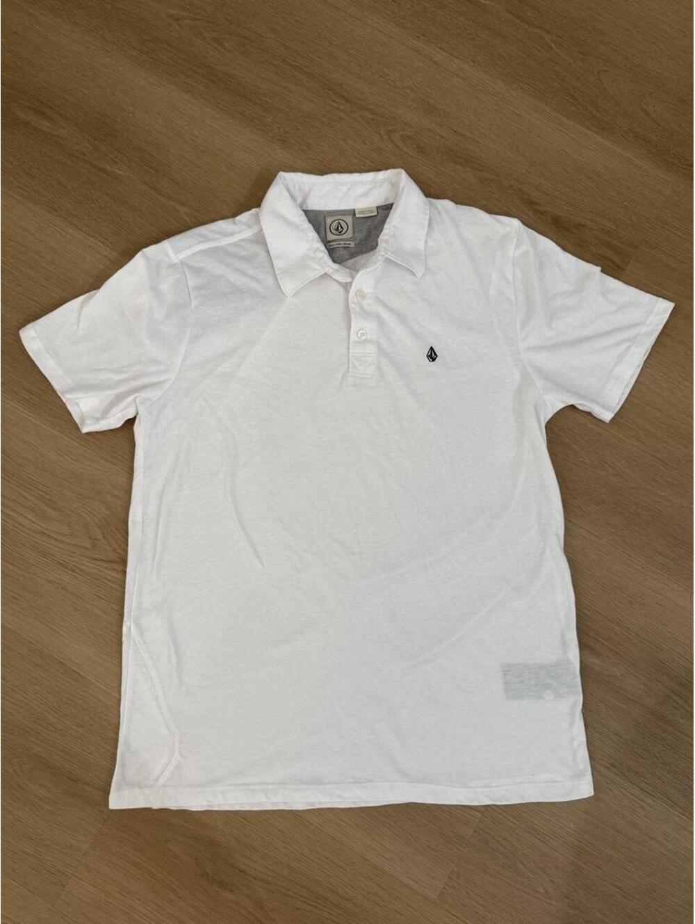 Volcom Classic White Short-Sleeve Polo Shirt | Large